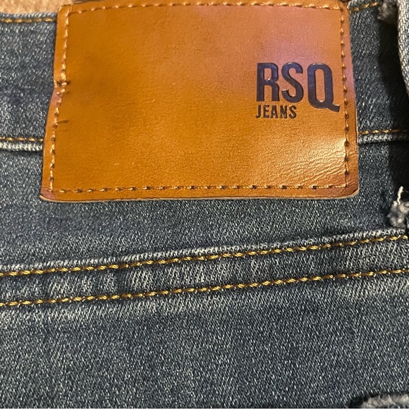 RSQ Men’s Blue Mid Wash Distressed Skinny Jeans Size 36/30 - Picture 4 of 4